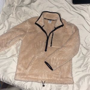 Victoria Secret PINK teddy half zip sweater